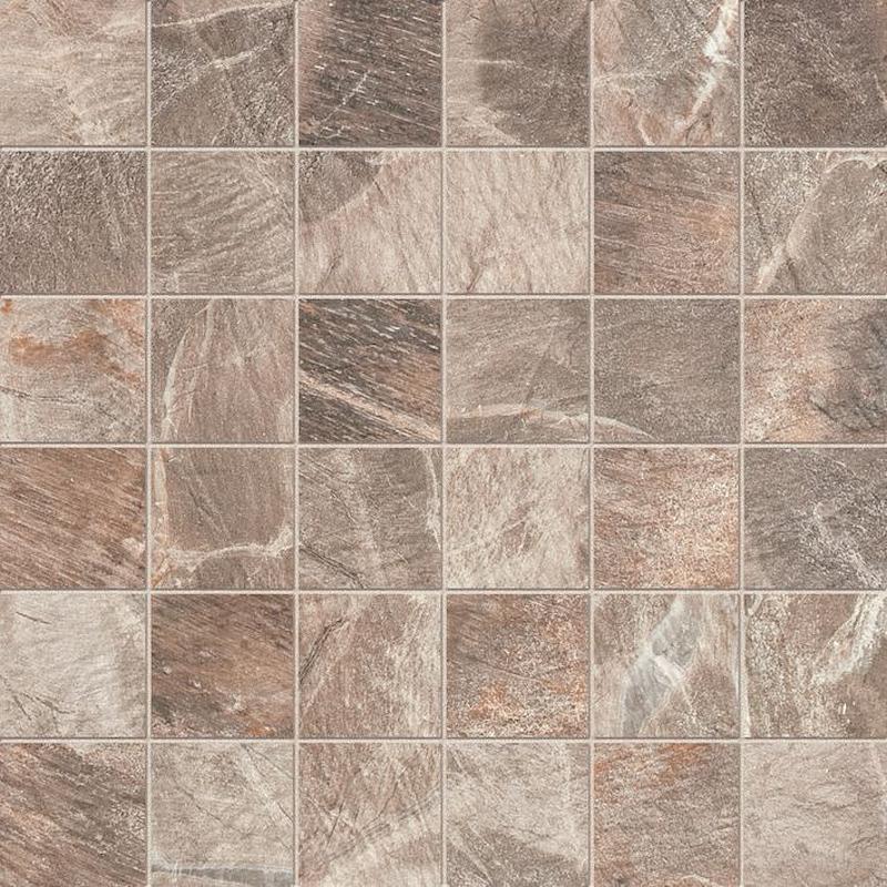 ABK FOSSIL Mosaico Quadretti Stone Brown 12