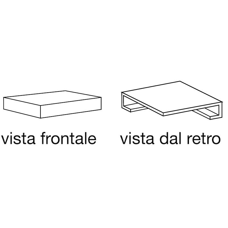 Gradone Costa Retta Angolare SX Panna