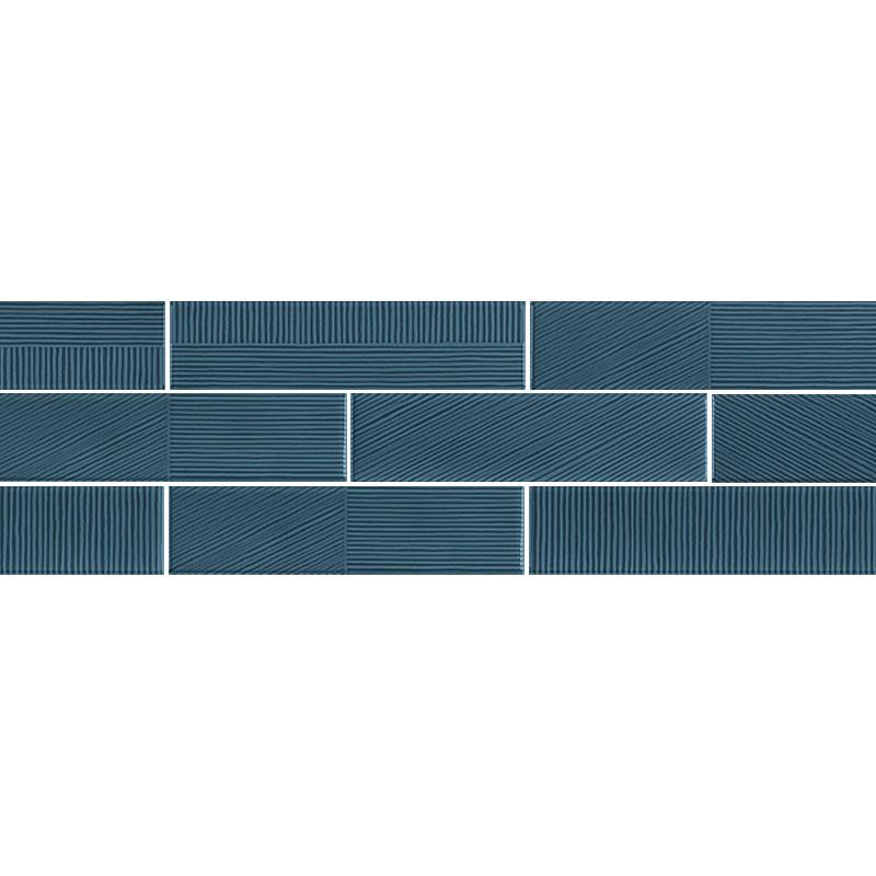 Cerámica San Agostino DECORLINE STRIPEBRICK BLUE