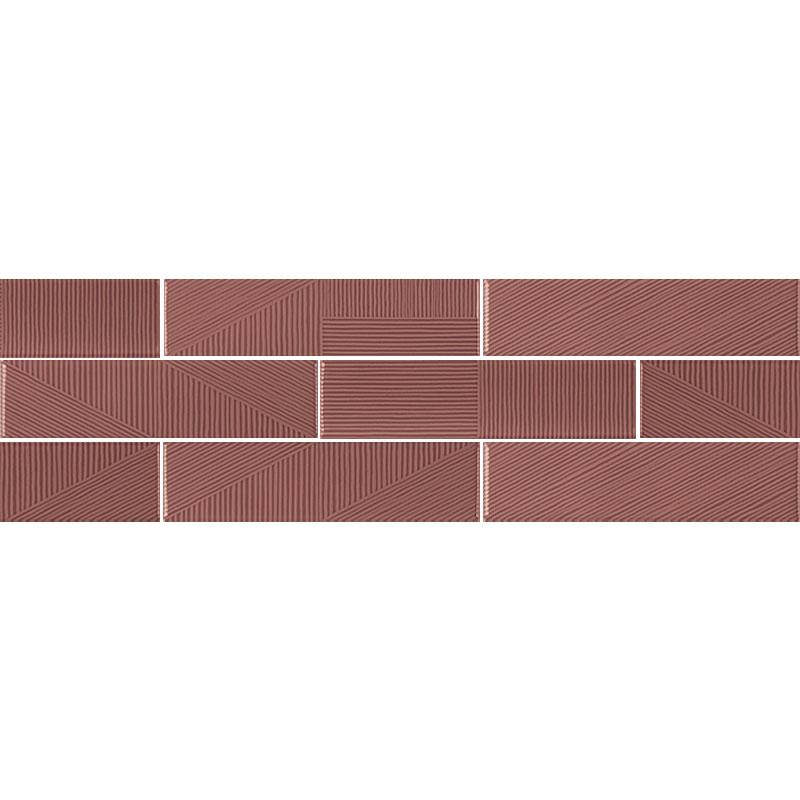 Cerámica San Agostino DECORLINE STRIPEBRICK MAUVE