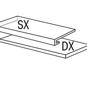 Gradino Costa Retta DX Statuario Reale